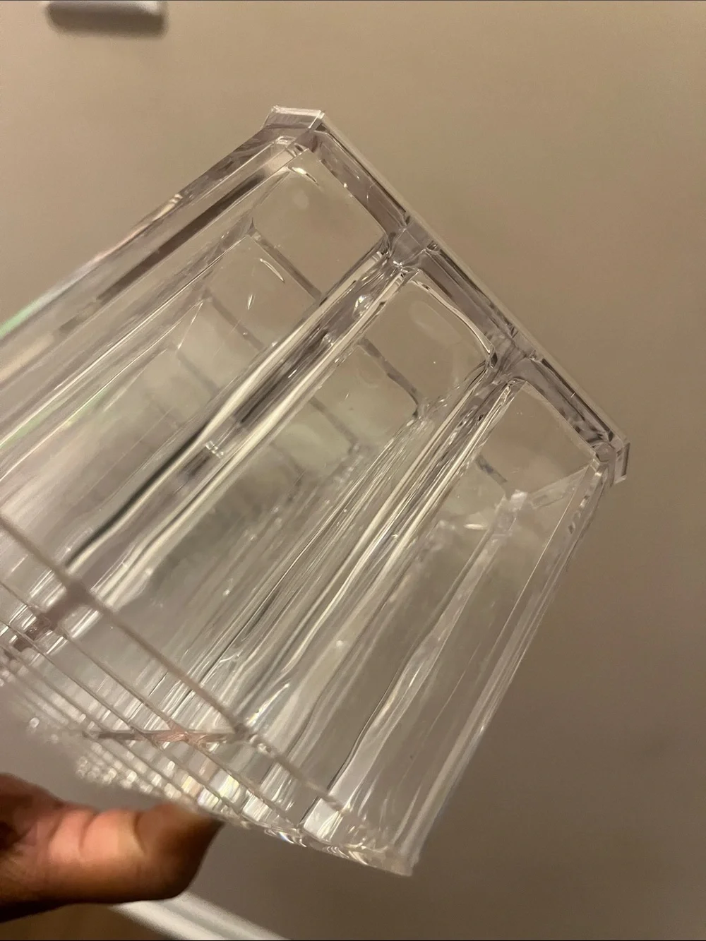 Clear Acrylic Makeup Organizer Tower - 27 Compartment